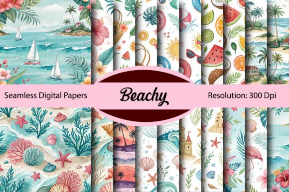 Beachy Seamless Digital Paper for Every Creator