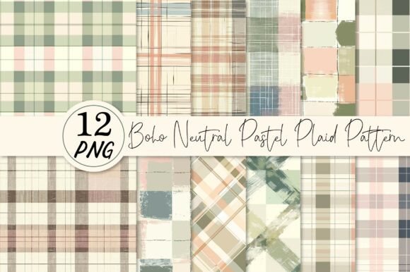 Boho Neutral Pastel Plaid Pattern for Modern Creators