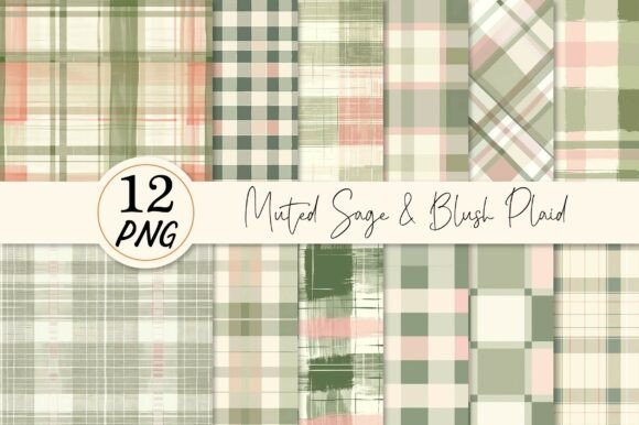 Bringing Calm to Your Creations with Muted Sage Blush Plaid Digital Paper
