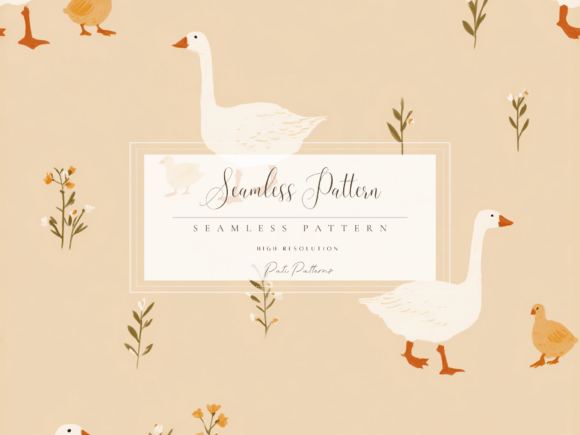 Bringing Spring to Life: A Guide to the Cute Goose and Duck Seamless Pattern for Kids