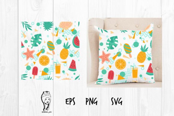 Elevating Digital Design with the Seamless Tropical Summer Pattern