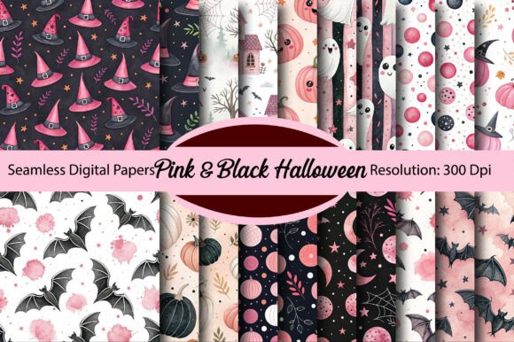 Elevating Seasonal Branding: The Strategic Impact of Pink Black Halloween Digital Paper