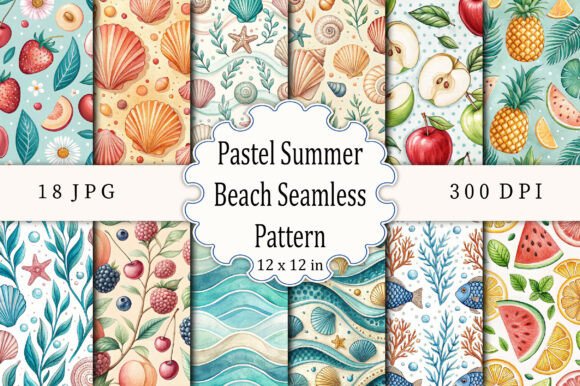 Elevating Your Creative Projects with a Pastel Summer Beach Seamless Pattern