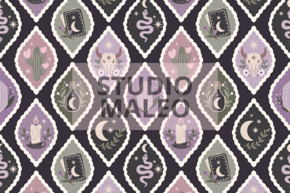 Embracing the Desert Spirit: The Prairie Witch Mystic Seamless Pattern