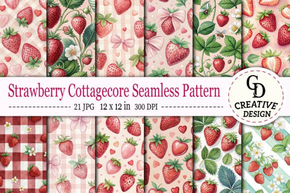 Embracing the Strawberry Cottagecore Seamless Pattern in Modern Creative Workflows