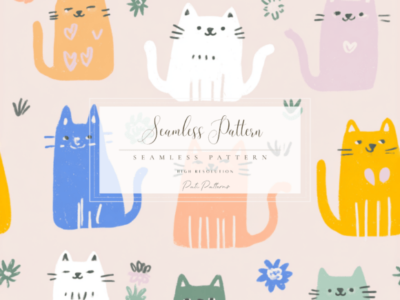 Evaluating the Whimsical Cats Seamless Pattern PNG for Kids Crafts