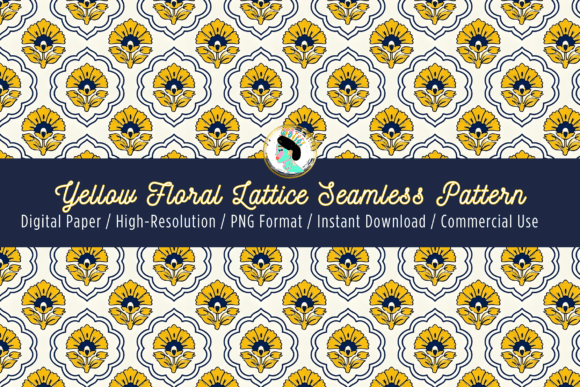 Evaluating the Yellow Floral Lattice Pattern PNG for Design and Decor Projects