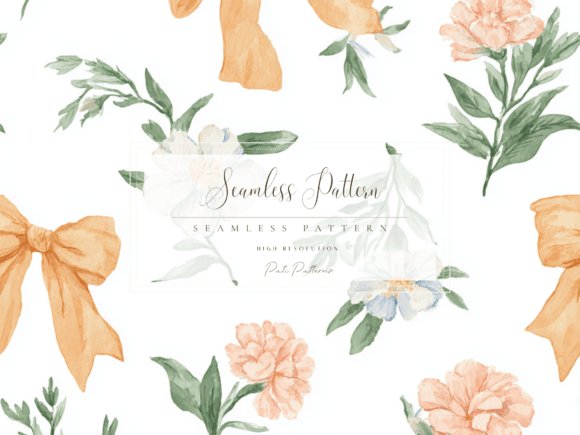 Integrating the Peach Floral Bow Seamless Pattern PNG into Professional Creative Workflows