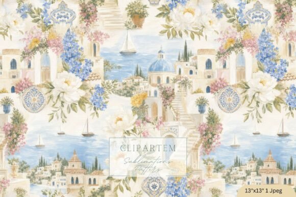 Mediterranean Toile Floral Pattern Peony Guide
