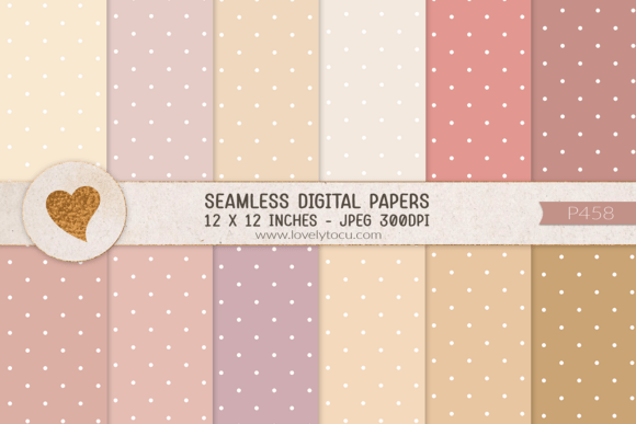 Pastel Polka Dot Seamless Paper Pack for Crafts
