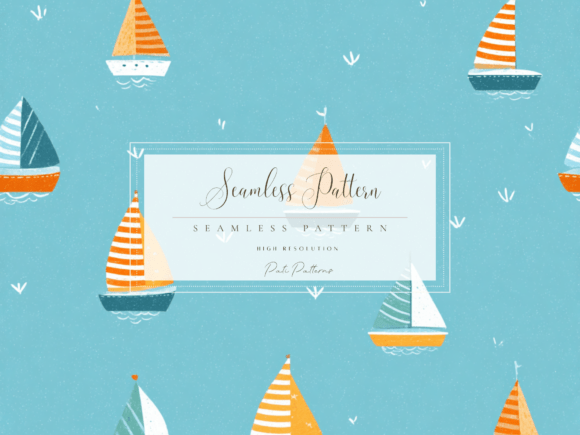 Seamless Sailboat Pattern for Kids: Nautical Design