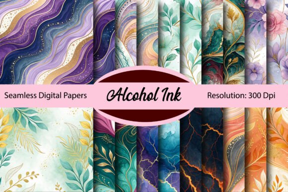 Unlocking Creative Potential with Alcohol Ink Seamless Digital Paper