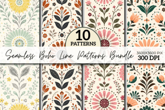 Unlocking Creative Potential with the Boho Floral Seamless Digital Paper Bundle