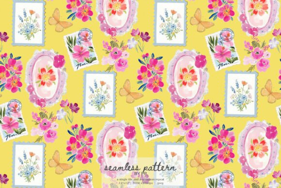 Unlocking Creativity with a Vintage Postage Stamp Seamless Pattern