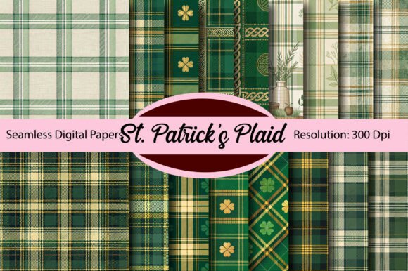 Unlocking Creativity with St. Patrick's Plaid Digital Paper