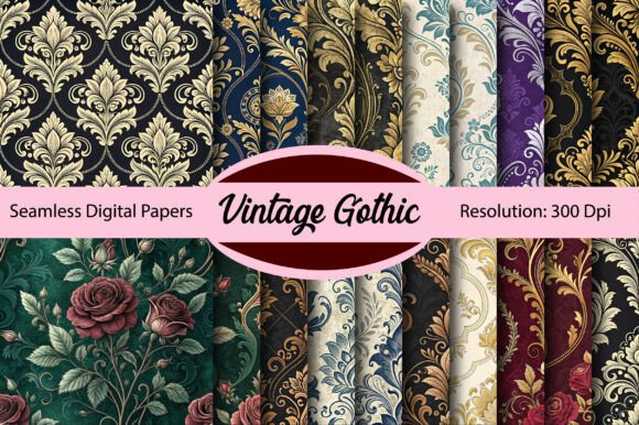 Vintage Gothic Seamless Digital Paper Guide